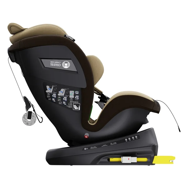 Yoyko Bear 360° Dönebilir Yatabilir Isofix Kahverengi 0-36 Kg Oto Koltuğu - Görsel 8