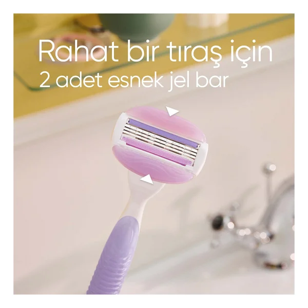 Gillette Venus Comfortglide Breeze 2 Başlıklı Kadın Tıraş Bıçağı - Görsel 3