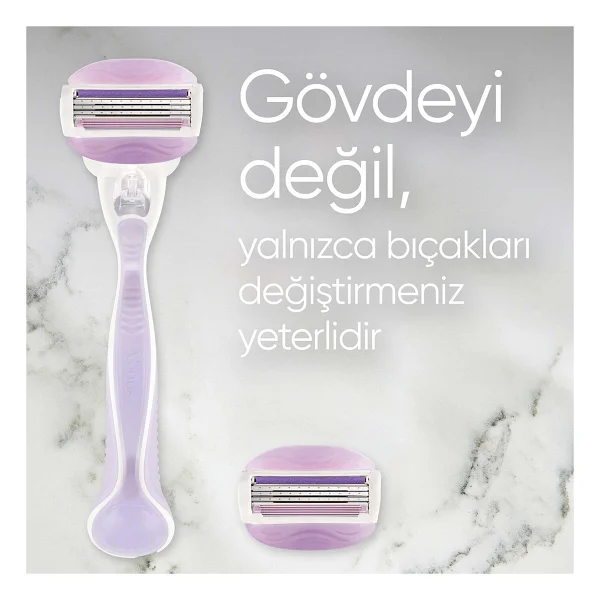 Gillette Venus Comfortglide Breeze 2 Başlıklı Kadın Tıraş Bıçağı - Görsel 7
