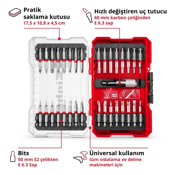 Einhell 49118903 33 Parça Uç Seti - Görsel 5