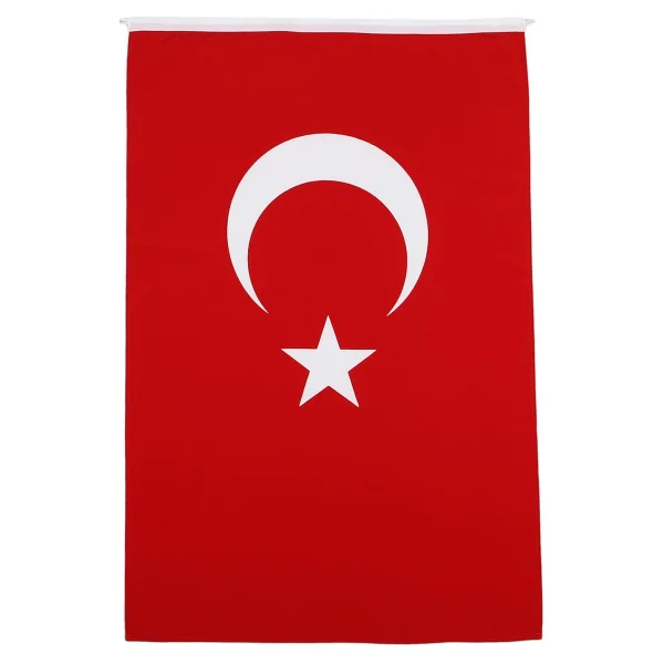 Türk Bayrağı 120x180 Cm Alpaka Kumaş - Görsel 2