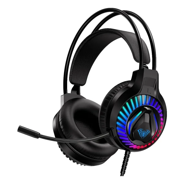 Aula S605 RGB USB Kablolu Kulak Üstü Oyuncu Kulaklığı - Görsel 2