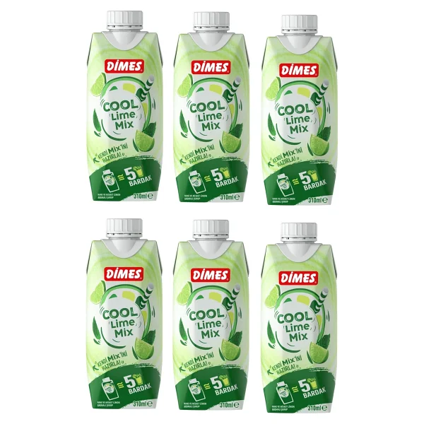 Dimes Cool Lime Mix 310 ml 6'lı Paket - 1,8 lt - Görsel 2