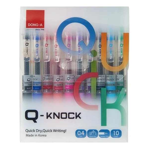Dong-A Q-Knock 0.4 Mm 10'lu Jel Kalem Seti - Görsel 2