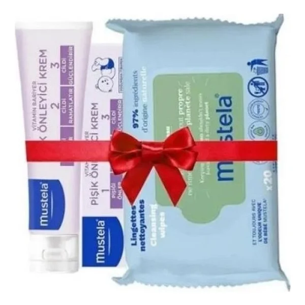 Mustela Vitamin Barrier 1-2-3 Cream 100ml + Kompost Edilebilir Islak Mendil 60 Yaprak - Görsel 4
