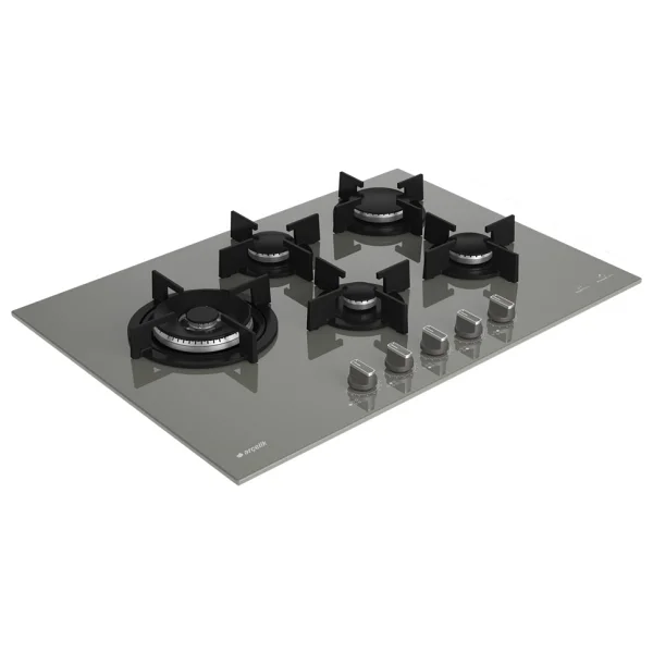 Arçelik Ocd T 752-1 Dwkg Wok Gözlü Gri Cam Ankastre Ocak - Görsel 2