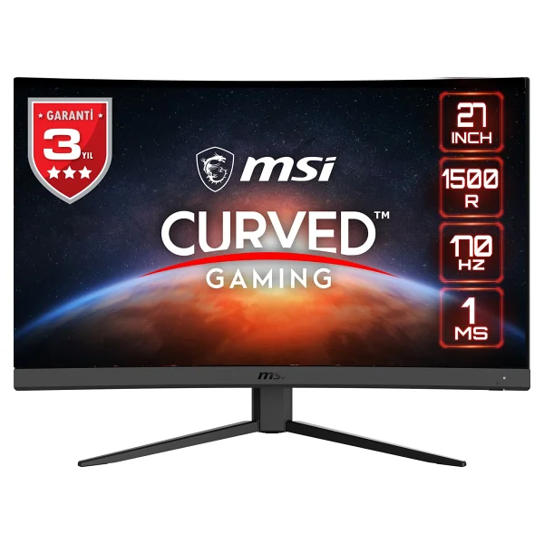 MSI G27CQ4 E2 27" 1 ms 2K Curved 170 Hz Oyuncu Monitörü