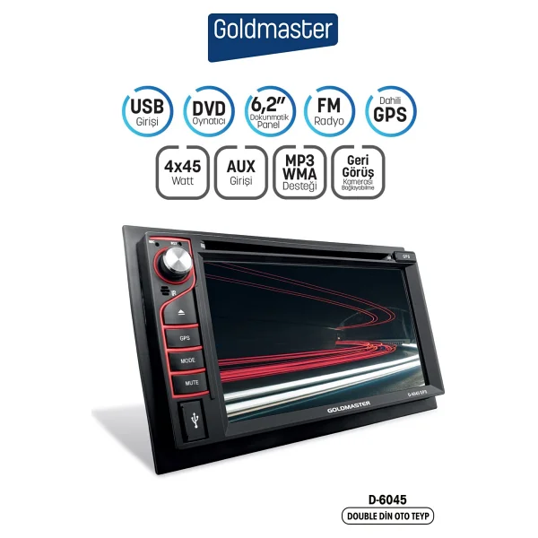 Goldmaster D-6045 GPS Oto Multimedya - Görsel 8