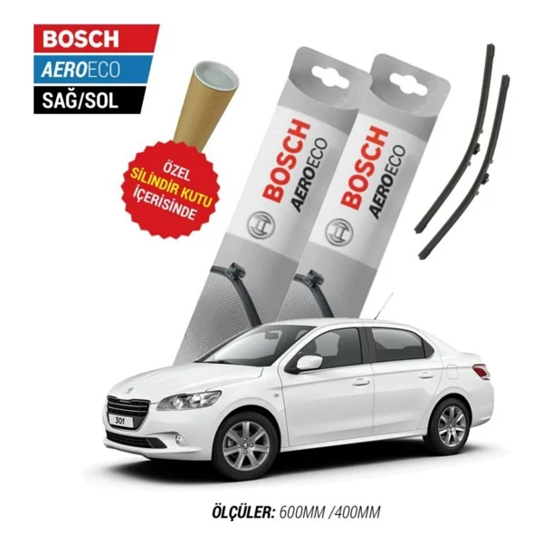 Peugeot 301 Muz Silecek (2012-2020) Bosch Aeroeco - Görsel 3