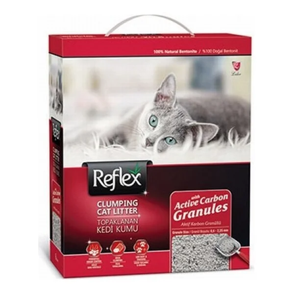Reflex Aktif Karbon Granüllü 10 Lt Topaklanan Kedi Kumu - Görsel 6