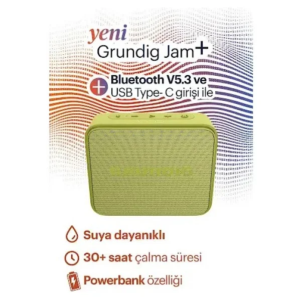 Grundig Jam Plus Yeşil Bluetooth Hoparlör - Görsel 5