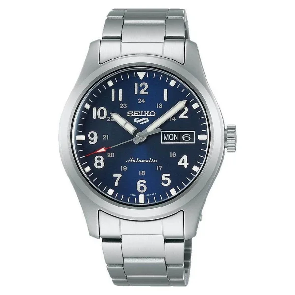 Seiko 5 Sports Field SRPG29 Çelik Kordon Mavi Erkek Kol Saati - Görsel 6