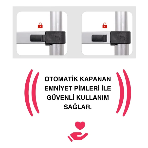 Endokon A Tipi Uzayan 7+7 Basamaklı Teleskopik Merdiven - Görsel 6