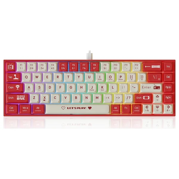 Ajazz AK680 %65 TKL Red Switch Kablolu Mekanik Oyuncu Klavyesi - Görsel 9