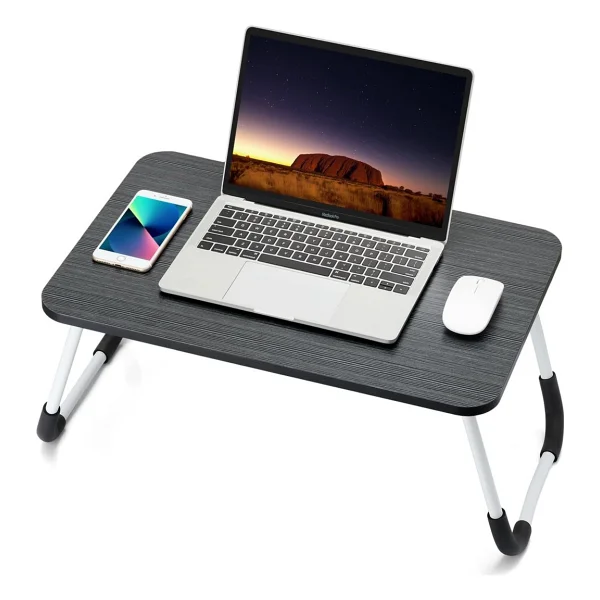 Hodbehod Portatif Katlanabilir Düz Yüzeyli Yatak Üstü Laptop Çok Amaçlı Sehpa Siyah - 60cmx40cmx27cm - Görsel 6