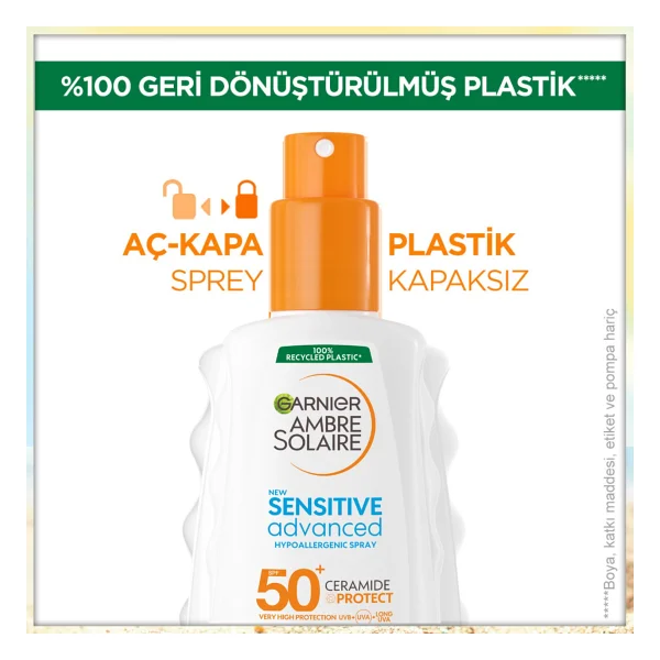 Garnier Ambre Solaire Sensitive Advanced 150 Ml 50 Faktör Güneş Spreyi - Görsel 9