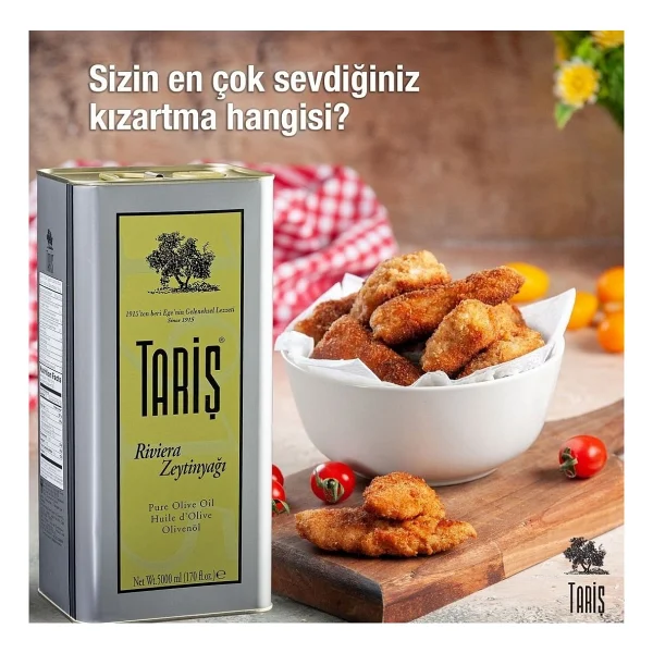 Tariş Riviera Zeytinyağı 5 Lt Yerli Üretim Teneke Ambalajda Yüksek Kalite Yağ - Görsel 2
