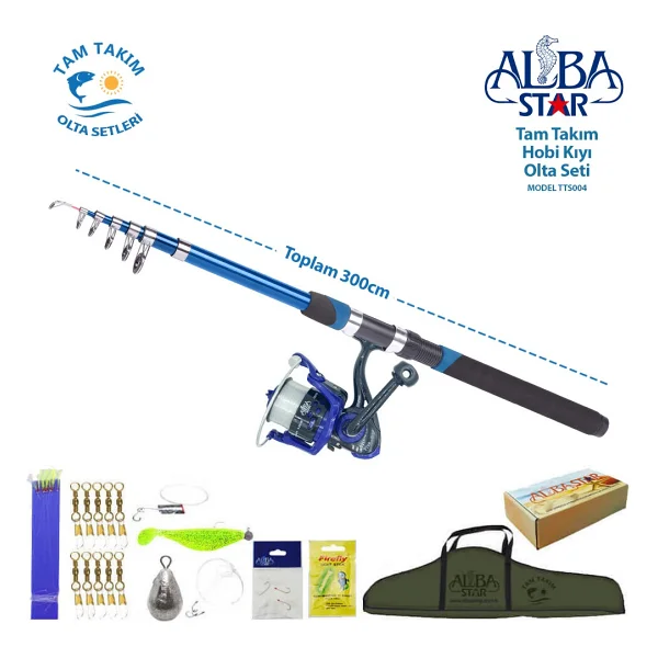 Alba Star Tts004 Tam Takım Hobi Kıyı Olta Seti - Görsel 3