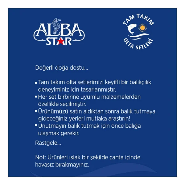 Alba Star Tts004 Tam Takım Hobi Kıyı Olta Seti - Görsel 2