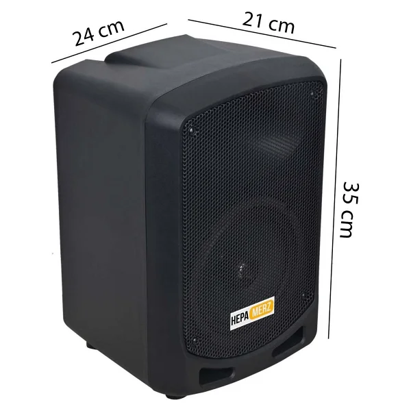 Hepa Merz Hs-300ex 300 W 2 Mikrofonlu Taşınabilir Hoparlör - Görsel 3
