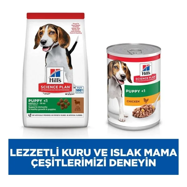 Hill 's Science Plan Medium Puppy Kuzu Etli Pirinçli 2.5 Kg Yavru Kuru Köpek Maması - Görsel 5