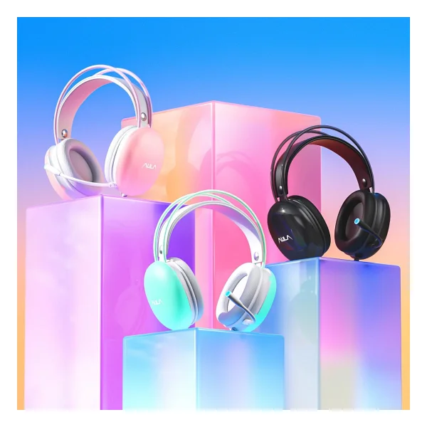 Aula S505 Siyah RGB USB Kablolu Kulak Üstü Oyuncu Kulaklığı - Görsel 4