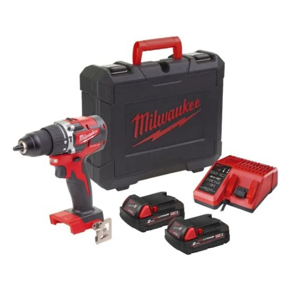 Milwaukee M18 Cblpd-202c Çift Akülü 2 Ah Darbeli Matkap - Görsel 2