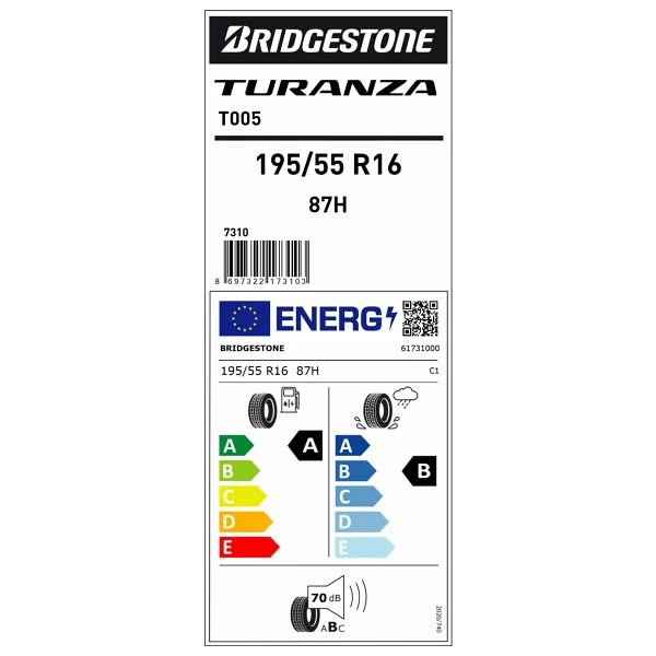Bridgestone Turanza T005 195/55 R16 87h Yaz Lastiği - 2024 - Görsel 2