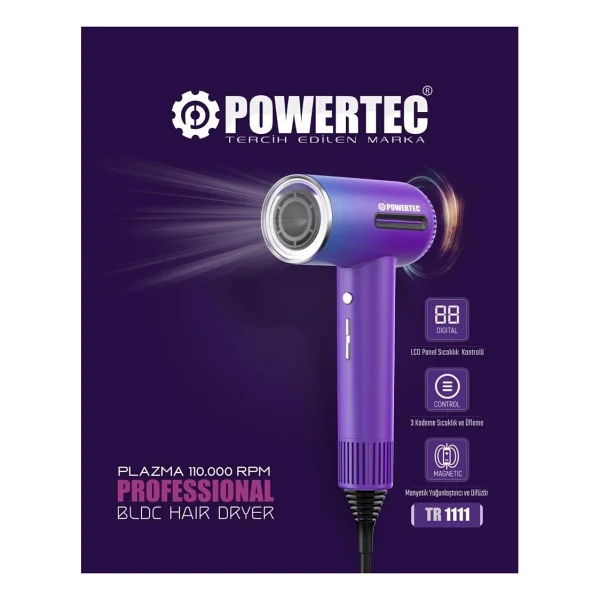 Powertec Delux Plazma Tr-1111 2700 W Saç Kurutma Makinesi - Görsel 5