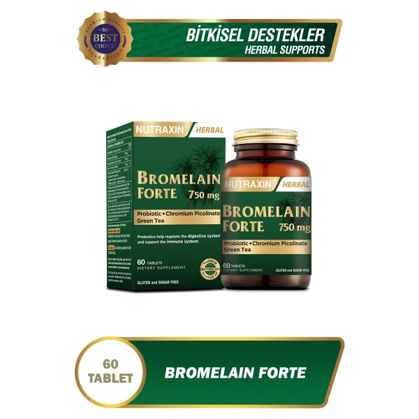 Nutraxin Bromelain Forte 60 Tablet - Görsel 6