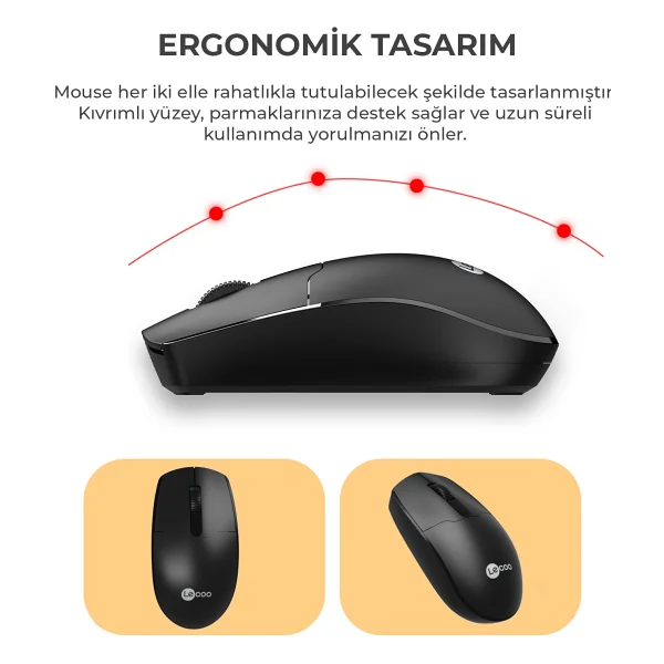 Lenovo Lecoo Kw202 Siyah Kablosuz Klavye Mouse Seti - Görsel 7