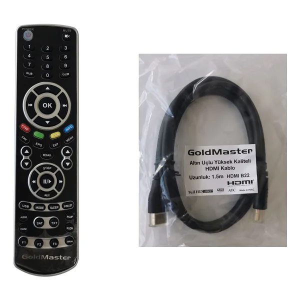 Goldmaster HD-3400 Tüplü TV Uyumlu Scart Hdmı Çıkışlı Full HD Uydu Alıcısı - Siyah - Görsel 3