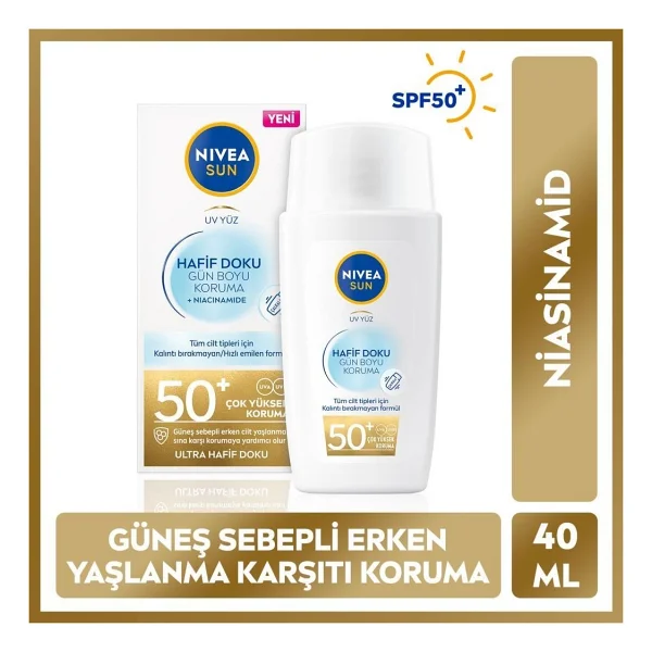 Nivea Sun Hafif Dokulu 40 Ml 50 Faktör Güneş Kremi - Görsel 2