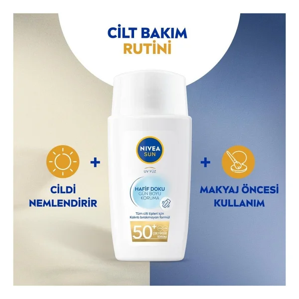 Nivea Sun Hafif Dokulu 40 Ml 50 Faktör Güneş Kremi - Görsel 3