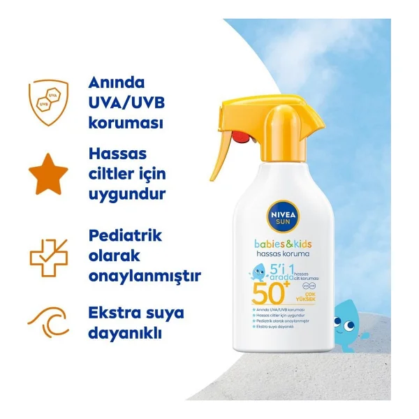 Nivea Sun Bebek Ve Çocuk 270 Ml 50 Faktör Güneş Spreyi - Görsel 5