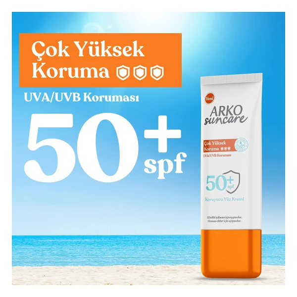 Arko Suncare Çok Yüksek Korumalı 50 Ml 50 Faktör Yüz Güneş Kremi - Görsel 4