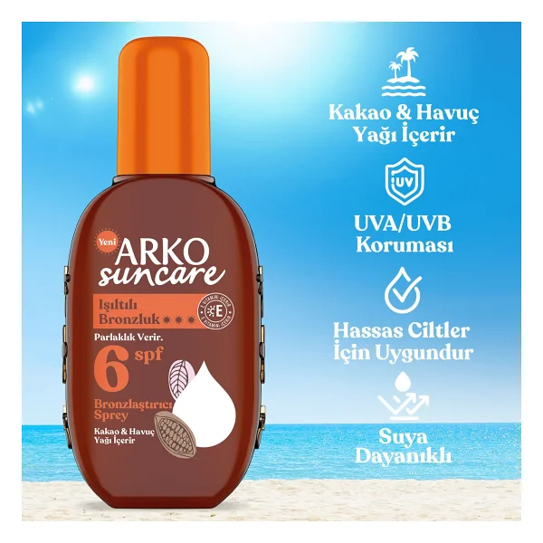 Arko Suncare 6 Faktör Bronzlaştırıcı Yağ 220 Ml - Görsel 5