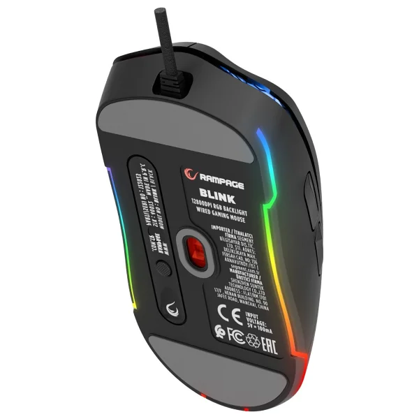 Rampage Blınk Siyah 7 Makro Tuşlu RGB 12800 Dpı Gaming Oyuncu Mouse - Görsel 5