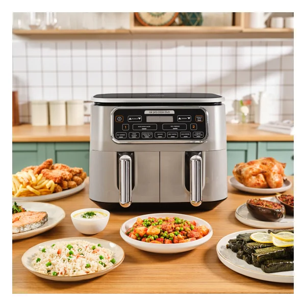 Karaca Air Pro Cook Duo Ev Yemeği Xxxl 8 Lt Cool Gray Yağsız Fritöz - Görsel 5