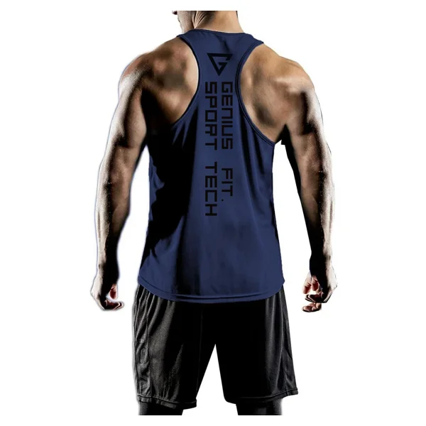 Genius Store Erkek Dry Fit Y-Back Gym Fitness Sporcu Atleti Genıus-Fıt - Turuncu - Görsel 9