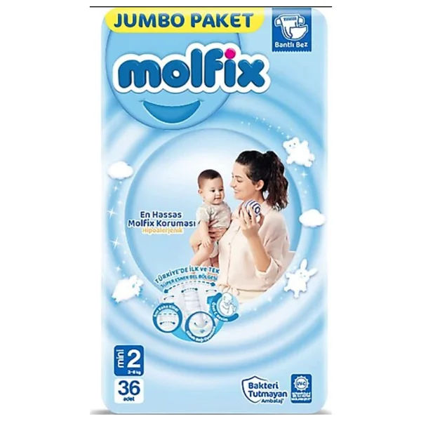 Molfix 2 Numara Mini 36'lı Bebek Bezi - Görsel 2