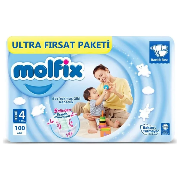 Molfix 5 Numara Junior 78'li Bebek Bezi - Görsel 5
