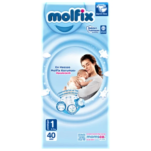 Molfix 1 Numara Yenidoğan 40'lı Bebek Bezi - Görsel 2