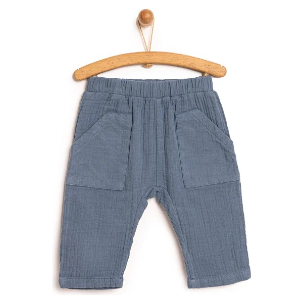 Hellobaby Basic Müslin Pantolon Erkek Bebek - İndigo - 1 Yaş - Görsel 7