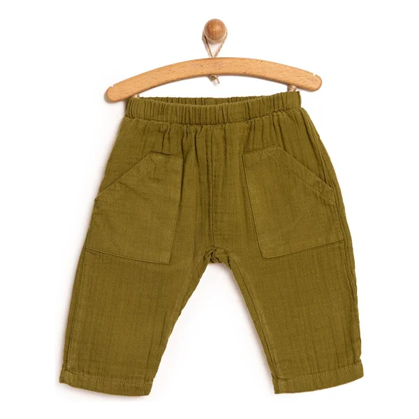 Hellobaby Basic Müslin Pantolon Erkek Bebek - İndigo - 1 Yaş - Görsel 5