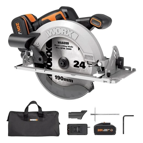 Worx Li-Ion Kömürsüz Profesyonel Daire Testere 20VOLT 4.0AH - Görsel 8