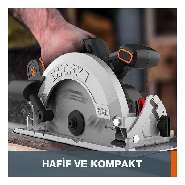 Worx Li-Ion Kömürsüz Profesyonel Daire Testere 20VOLT 4.0AH - Görsel 3