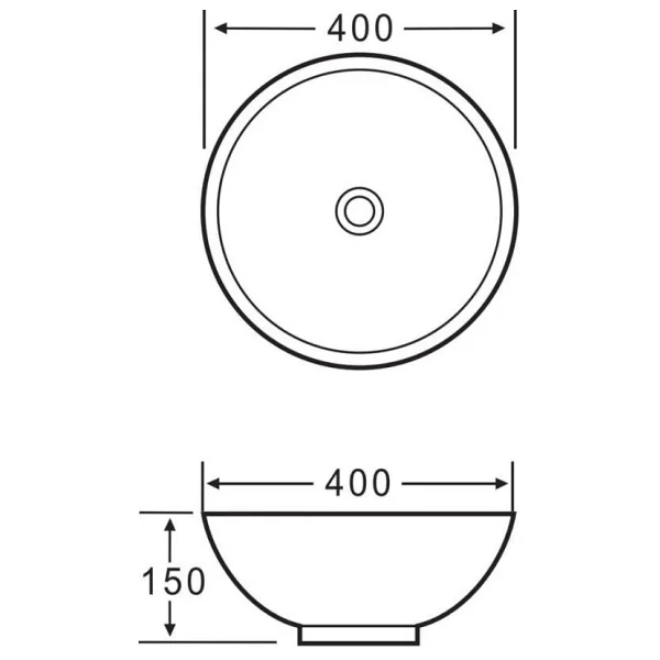 Lena E-5005A Tezgah Üstü Porselen Lavabo - Görsel 2