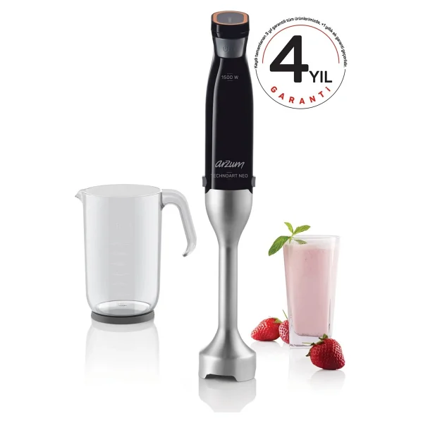 Arzum Technoart Neo Ar1113-S Siyah 1500 W El Blenderı - Görsel 5