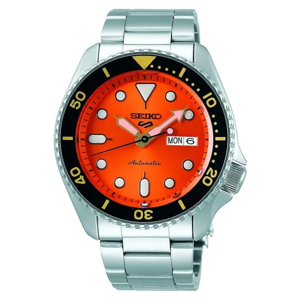 Seiko 5 Sports Skx Srpd59k Çelik Kordon Turuncu Erkek Kol Saati - Görsel 6